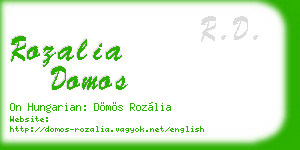 rozalia domos business card