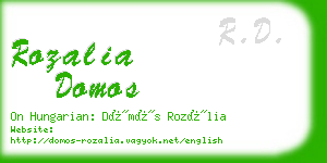 rozalia domos business card